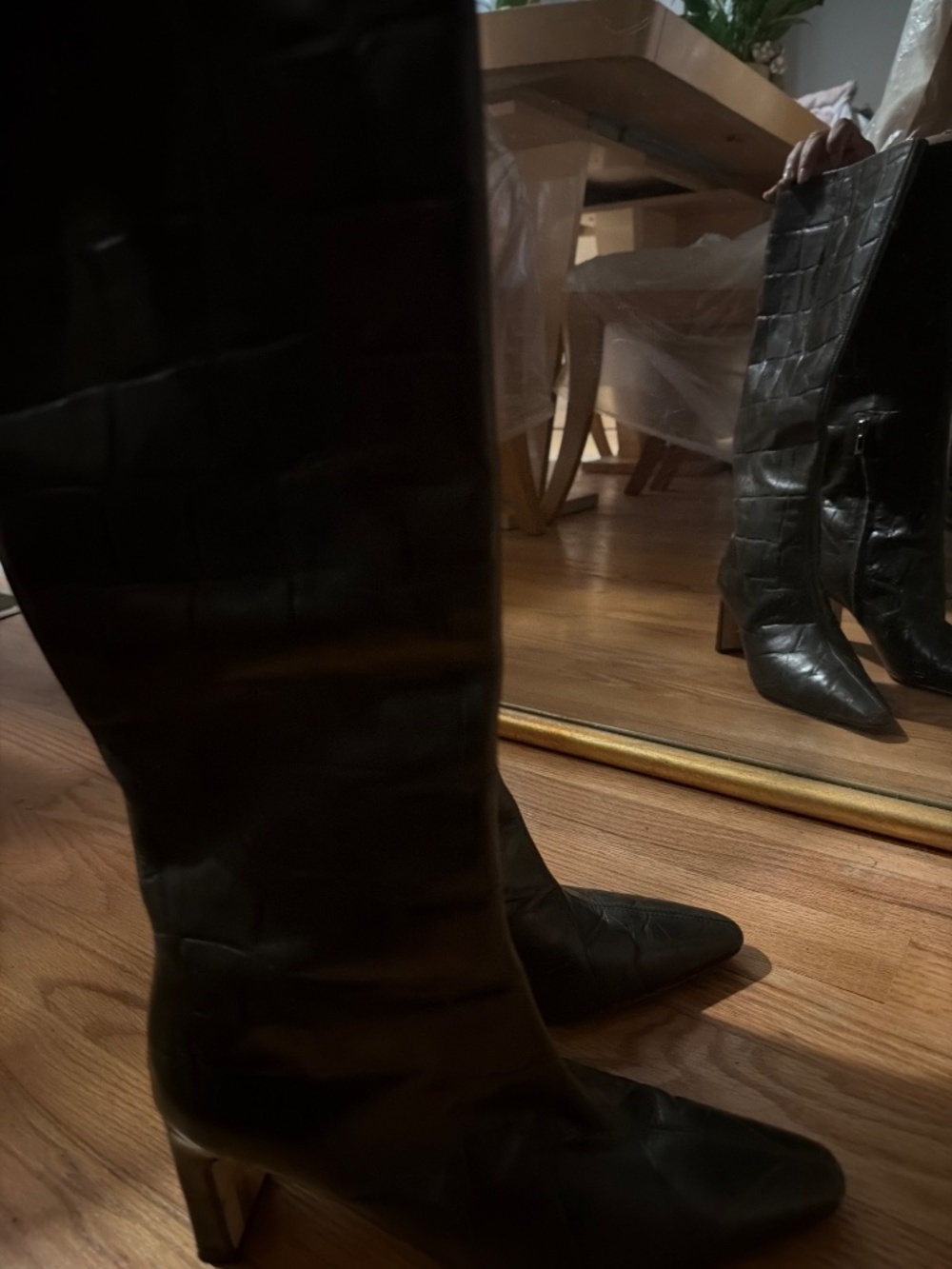 Sam Edelman green leather boots - Picture 2 of 3